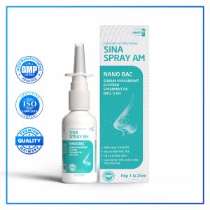 Sina Spray AM - Hỗ trợ kháng khuẩn, chống viêm, bảo vệ, phòng ngừa các vấn đề về mũi, xoang
